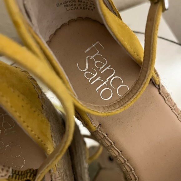 Franco Sarto Womens Calabria Leather Open Toe Casual Platform Sandals - Picture 3 of 10